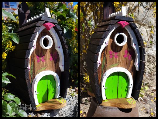 Nichoir Oiseaux - Chalet de Montagne (vert/blanc) • 89.00€ • © AHM Créations