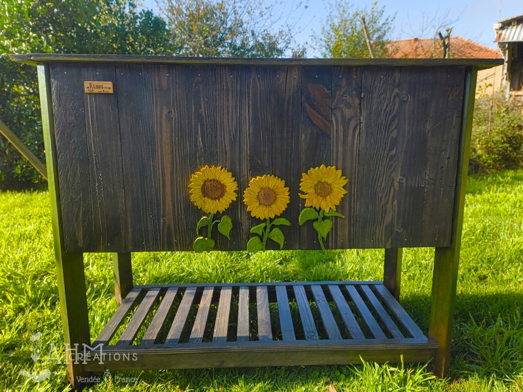 Jardiniere sur Pieds - Tournesol • 250.00€ • © AHM Créations